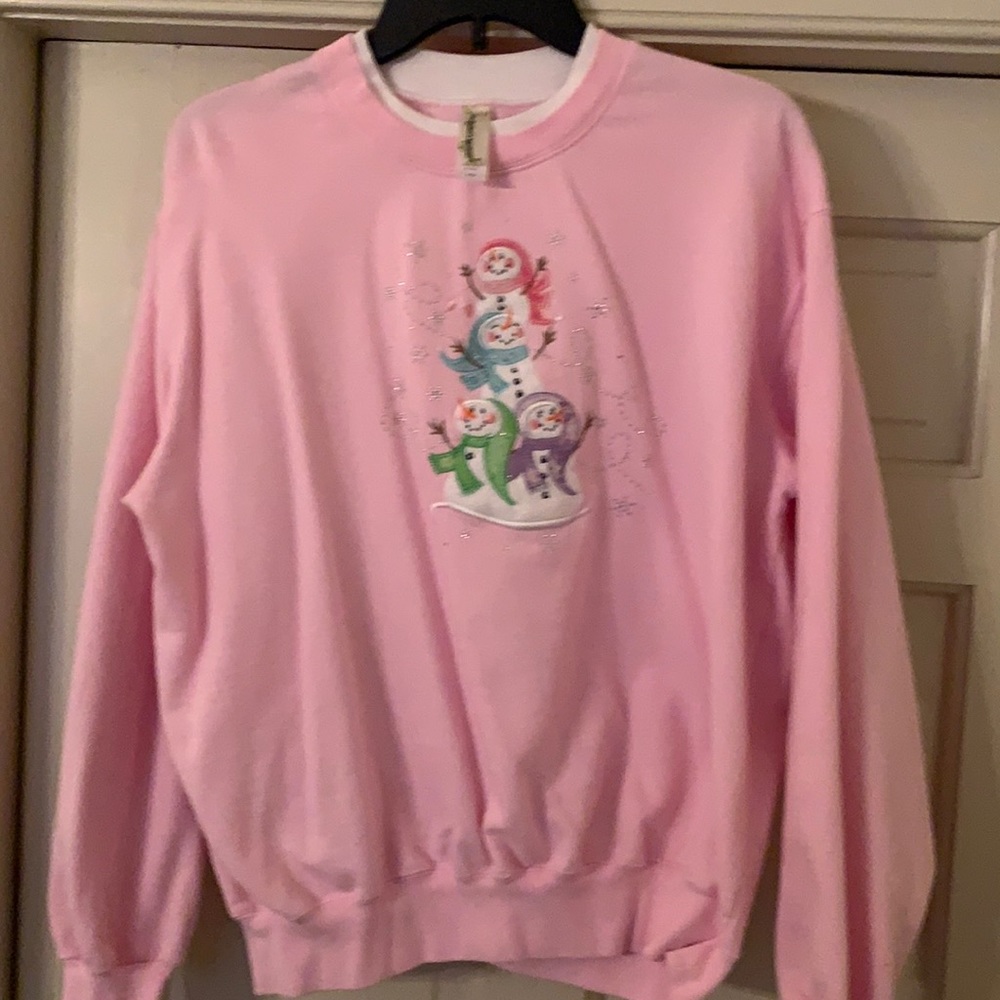 Christmas Snowman Fleece Sweatshirt
